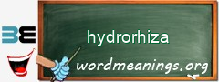 WordMeaning blackboard for hydrorhiza